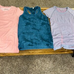 ATHLETA & ZELLA stretchy medium workout running exercise tops